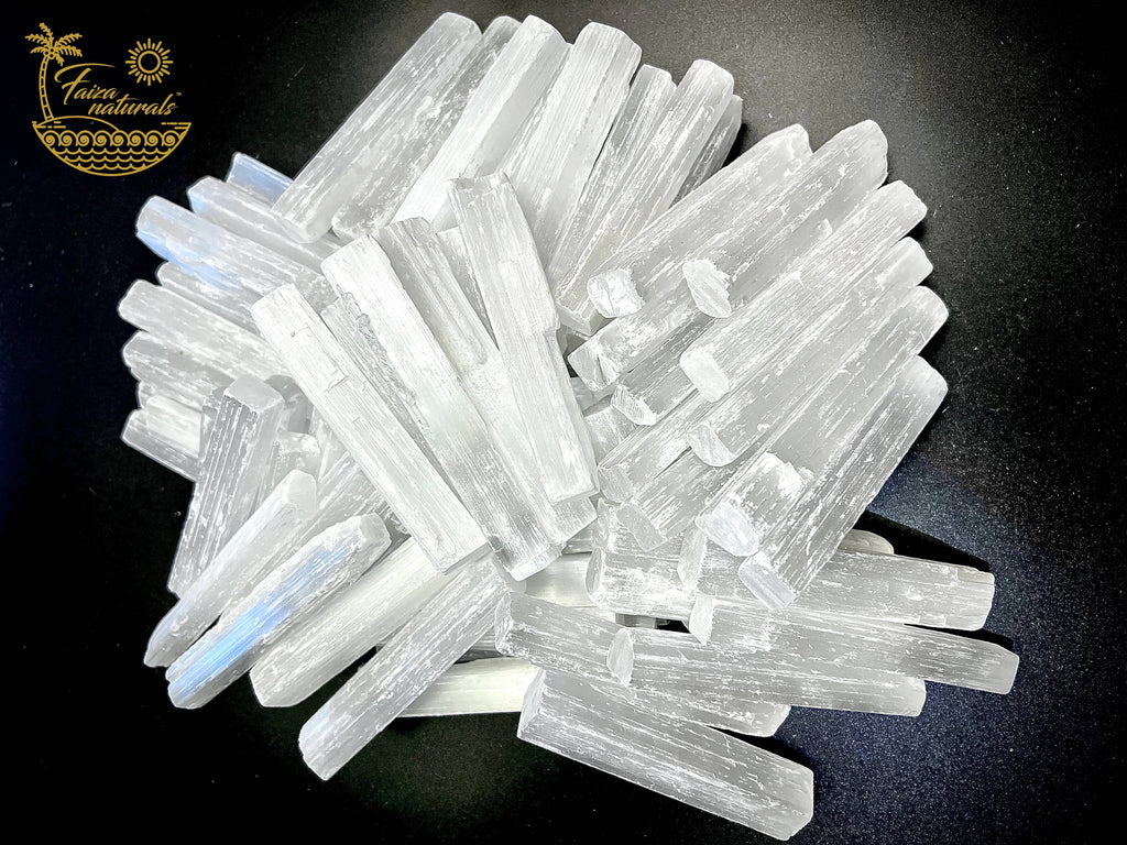 Selenite Crystal Wand (4 inch)  Imported from Morocco (1 piece)