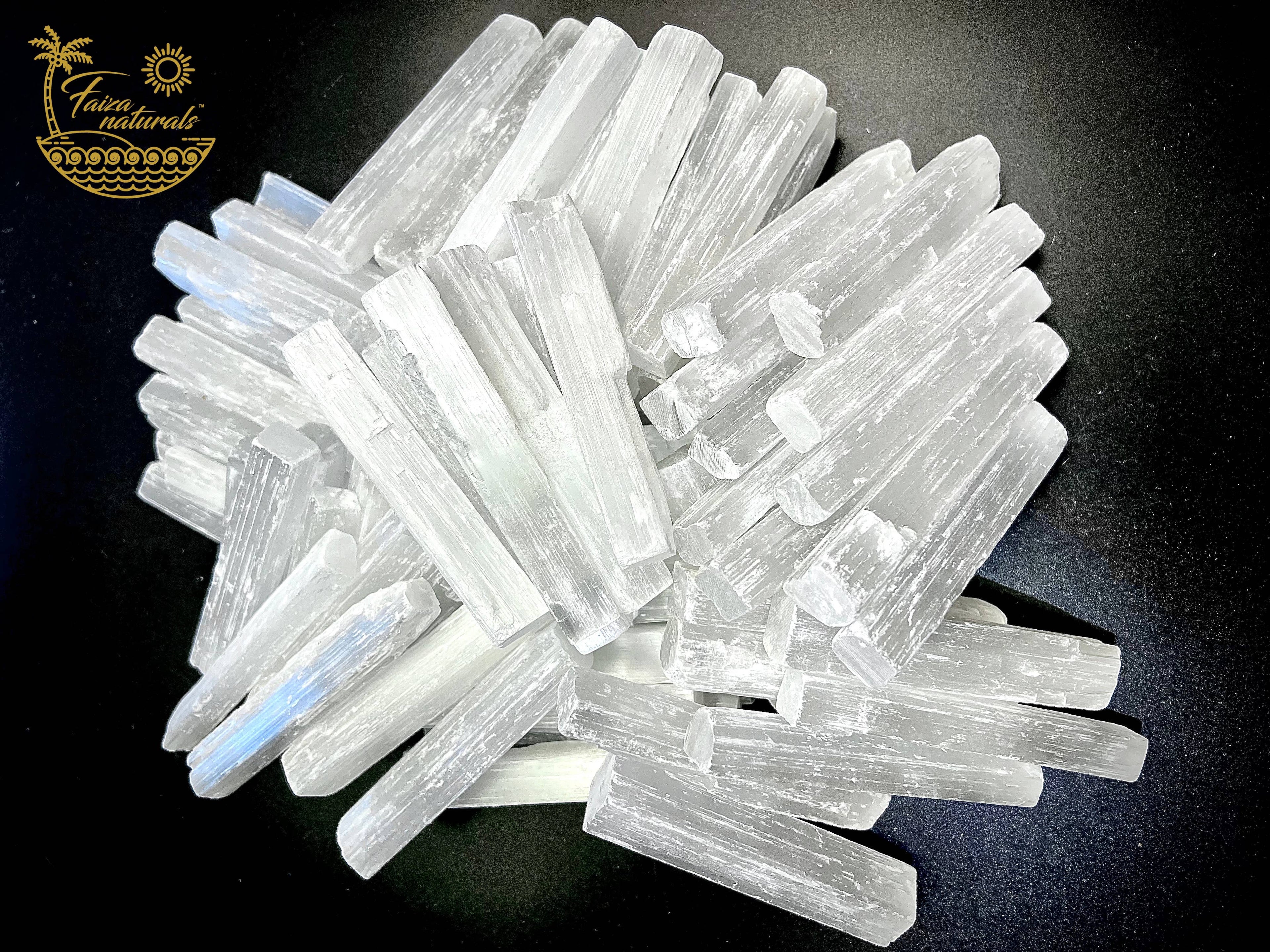 Selenite Crystal Wand (4 inch)  Imported from Morocco (1 piece)