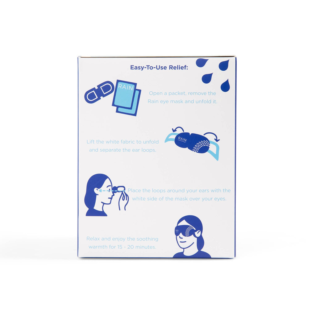 Rain Self-heating Warm Compress Eye Masks, 20 count