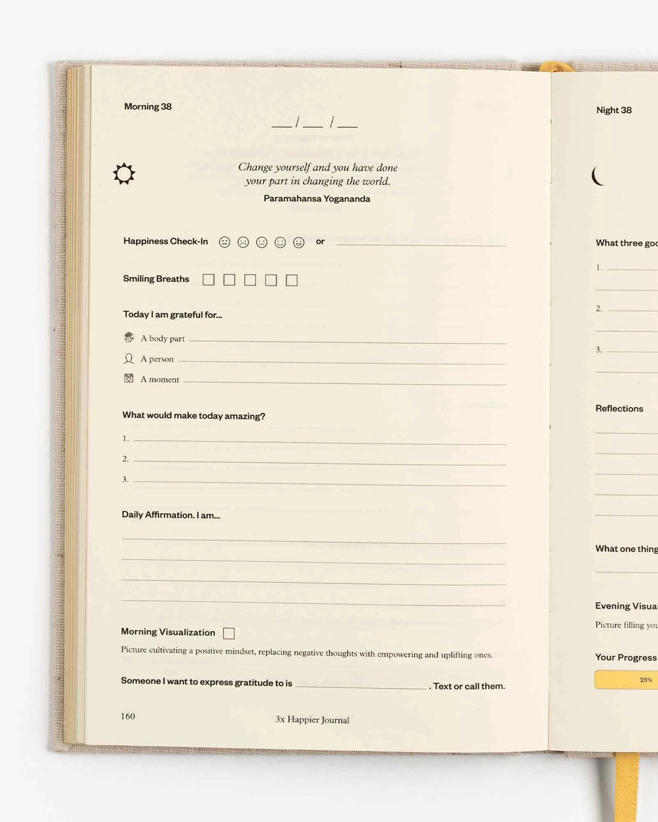 3x Happier Journal | Guided Mental Wellness Journal
