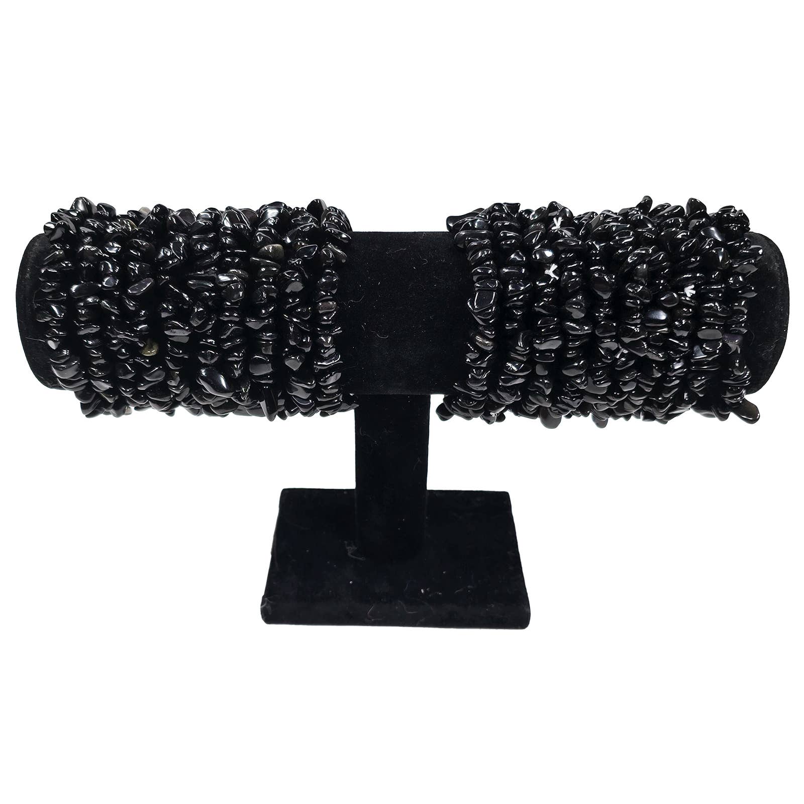 Black Obsidian Chip Bracelet - (1pc) Premium Grade-A
