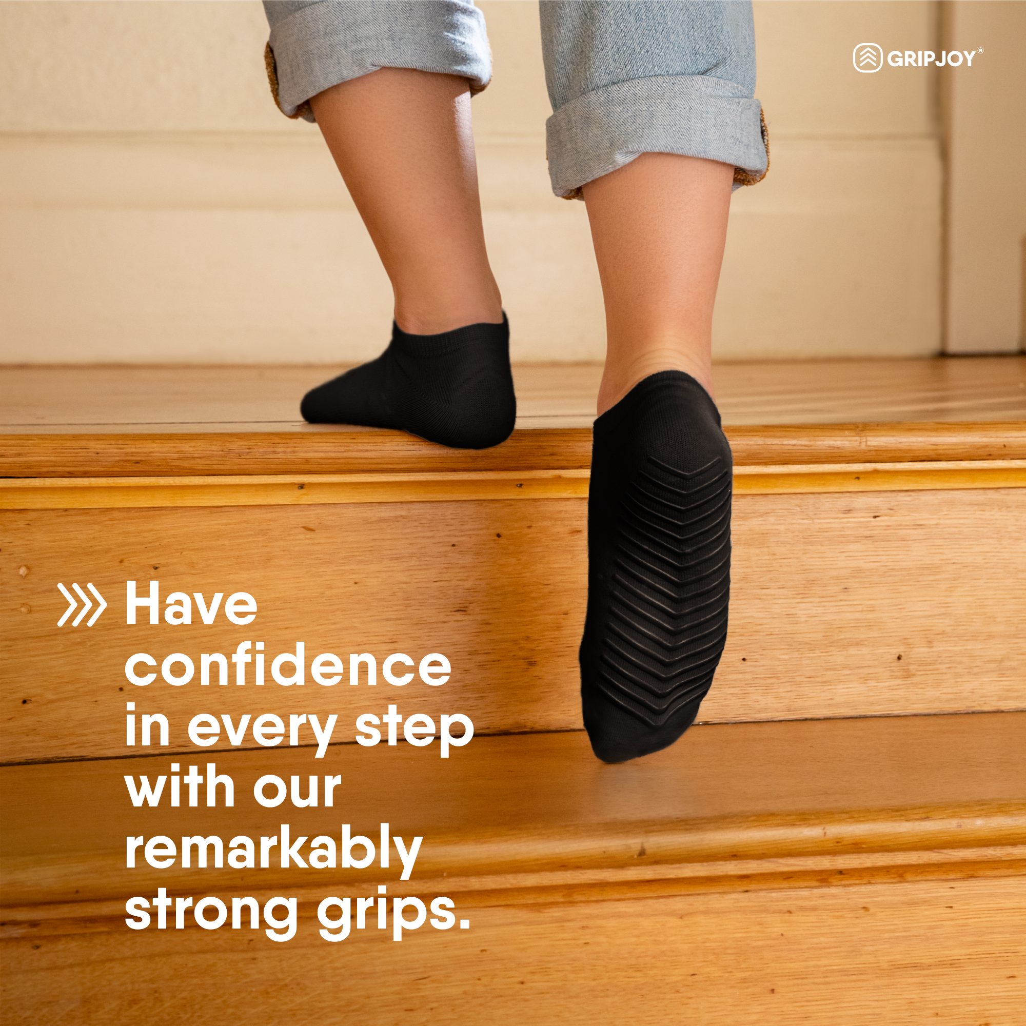 Black Low Cut Non-Slip Socks - 3 pairs