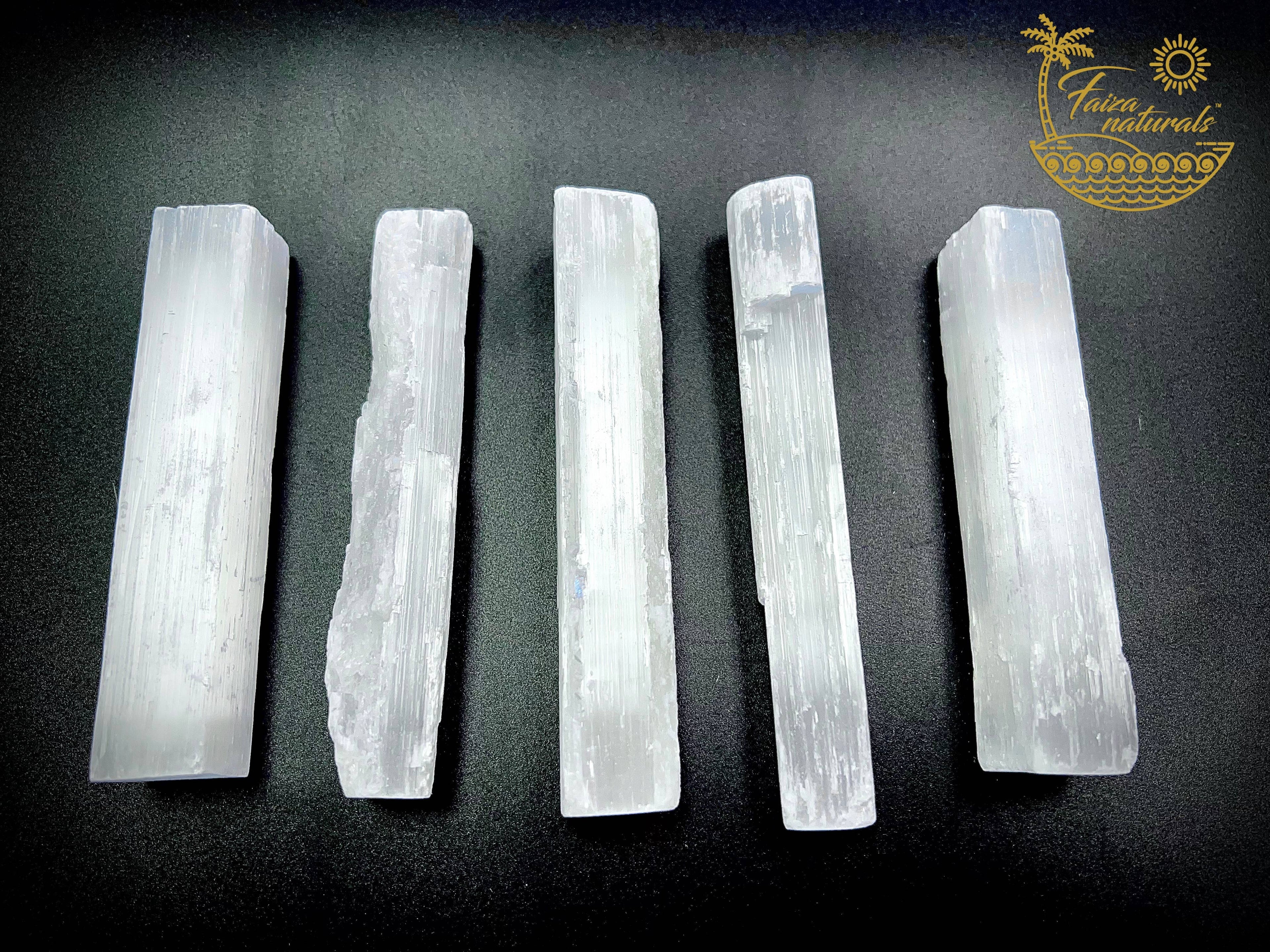 Selenite Crystal Wand (4 inch)  Imported from Morocco (1 piece)