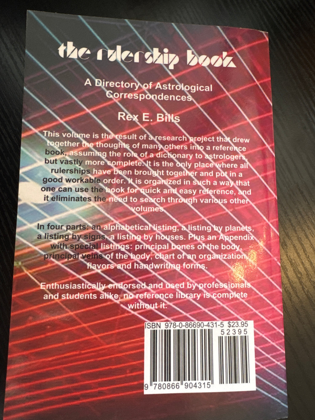 The Rulership Book by Rex E. Bills