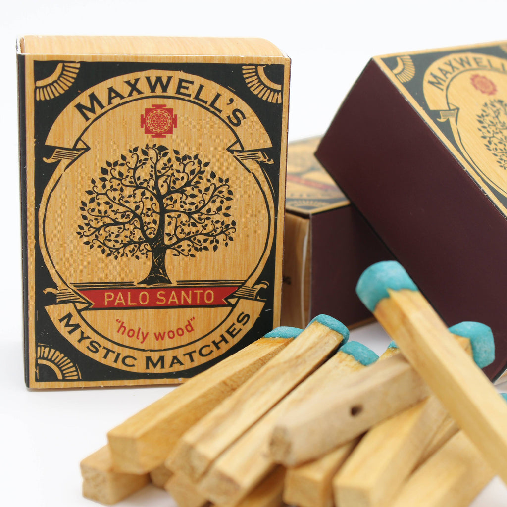 Maxwell's Palo Santo Mystic Matches with packaging on a white background