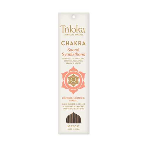Triloka Chakra Sacral Suddhithana incense package on a white background