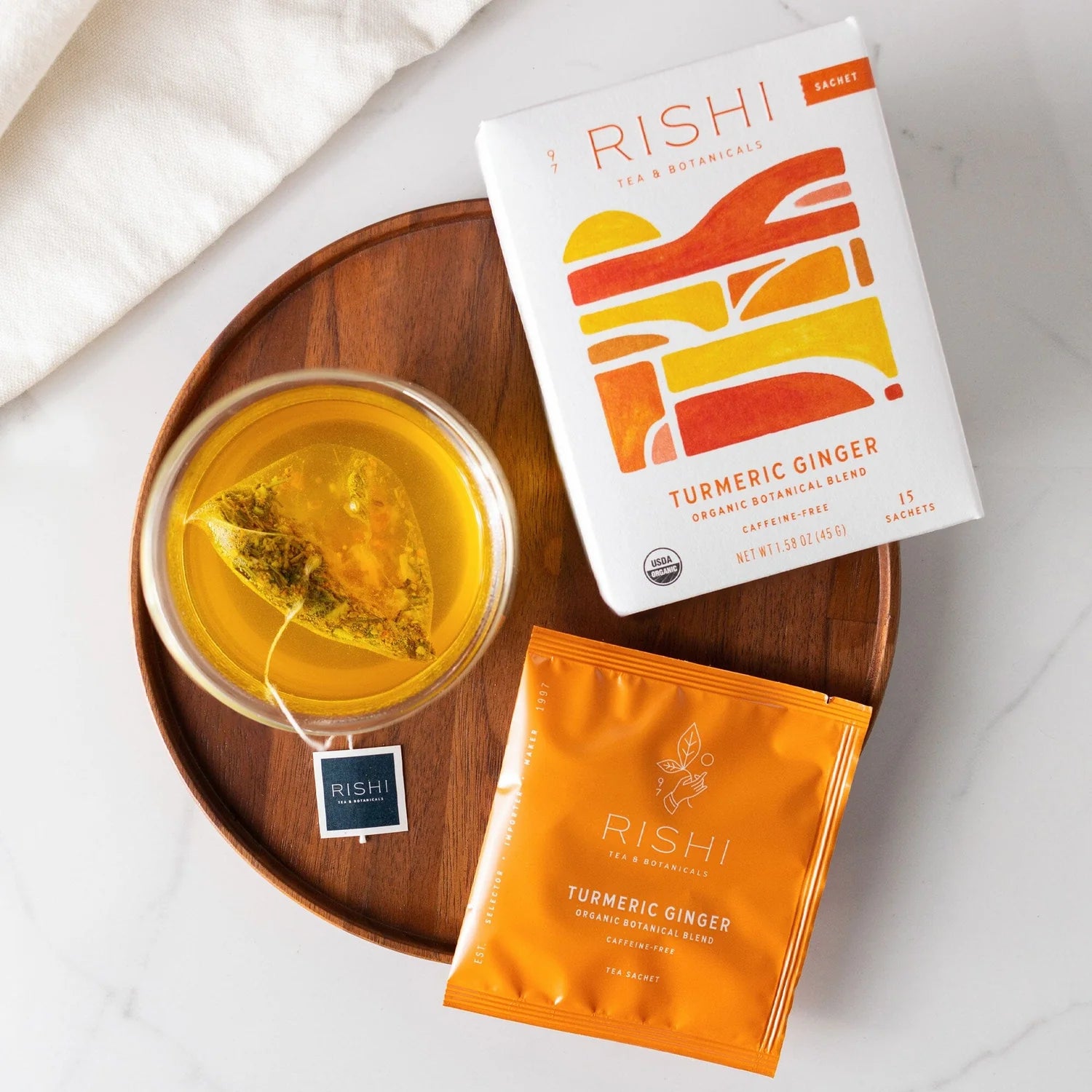 Turmeric Ginger | Organic Tea Sachets | Rishi Tea