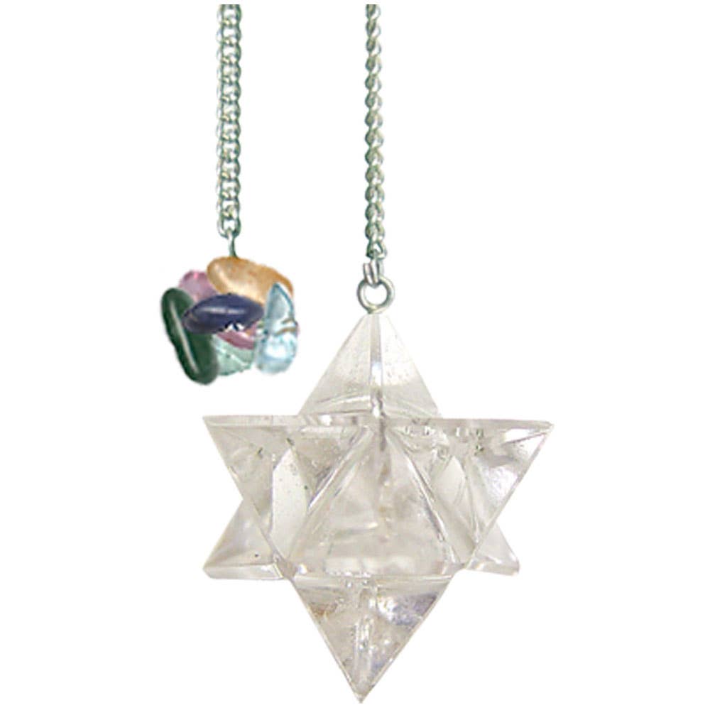 Merkaba Clear Quartz Pendulum (Each)