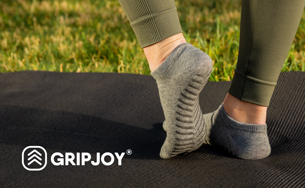 White Low Cut Non-Slip Socks - 3 pairs