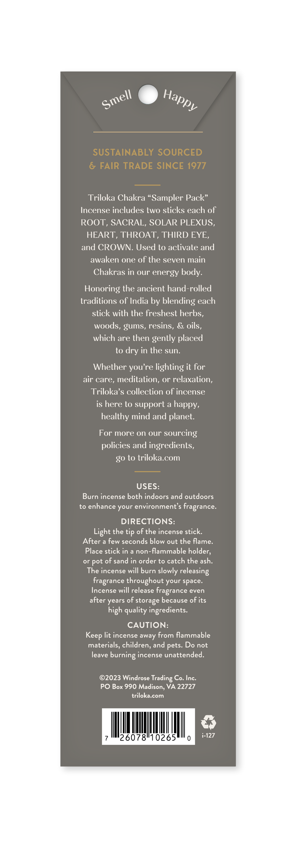 Triloka Chakra Sampler Pack Incense