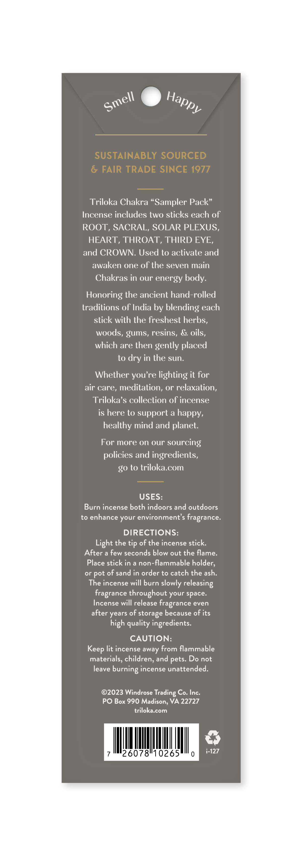Triloka Chakra Sampler Pack Incense