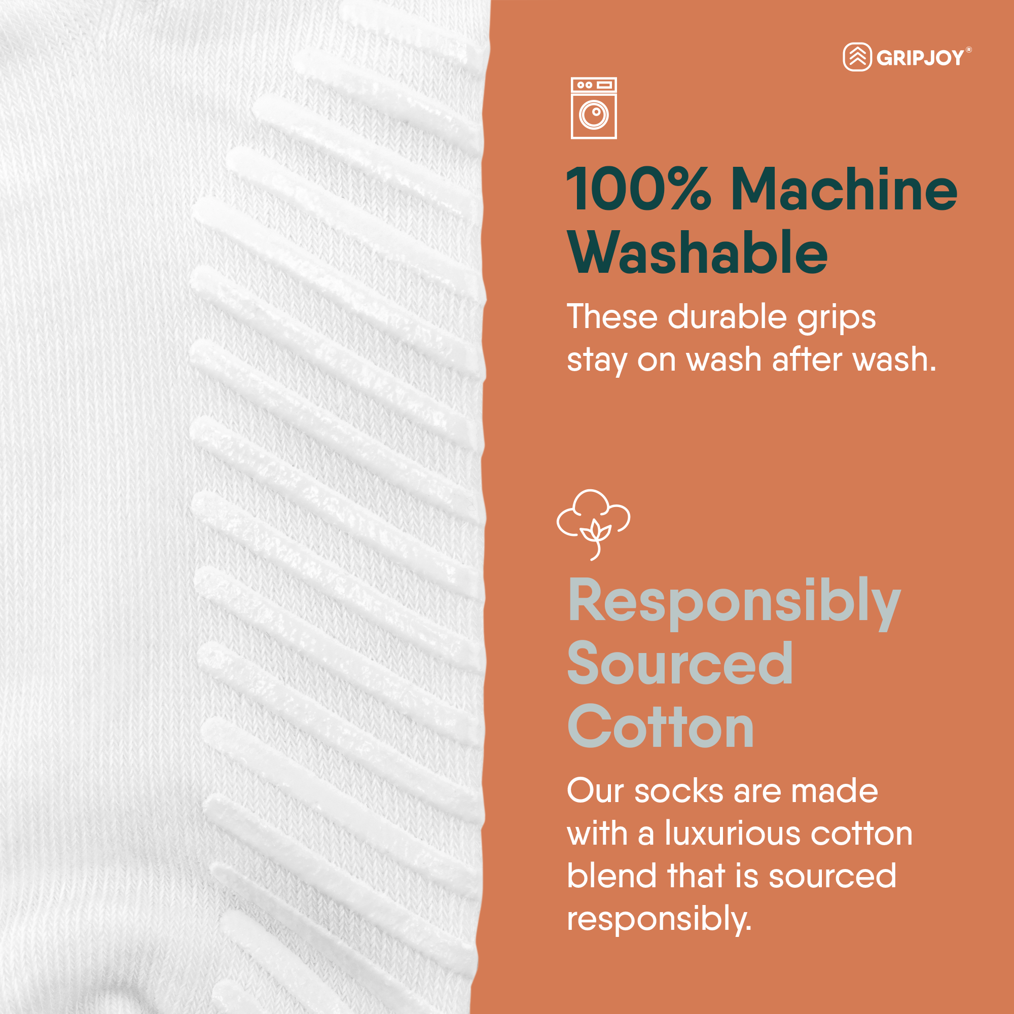 White Low Cut Non-Slip Socks - 3 pairs