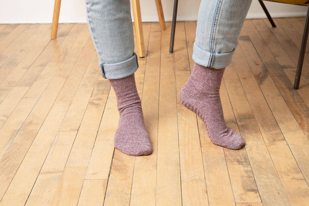 Green/Blue/Maroon Original Crew Non-Slip Socks - 3 pairs