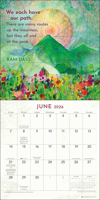 Be Here Now 2026 Wall Calendar by Ram  Dass