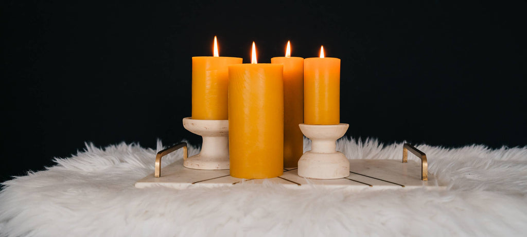Beeswax Smooth Pillars