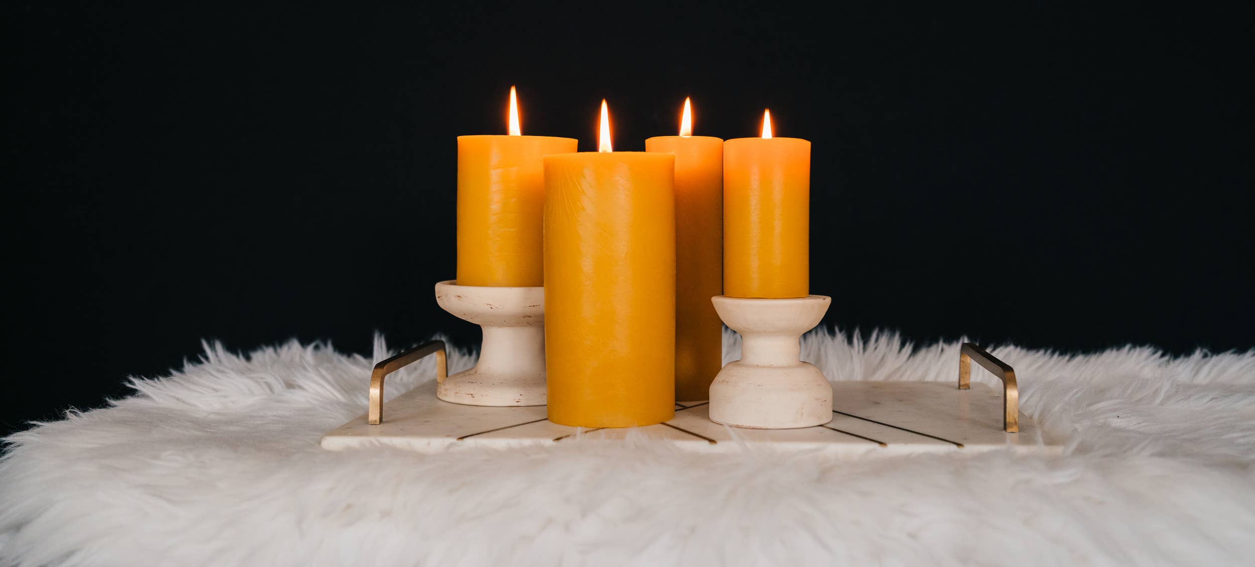 Beeswax Smooth Pillars