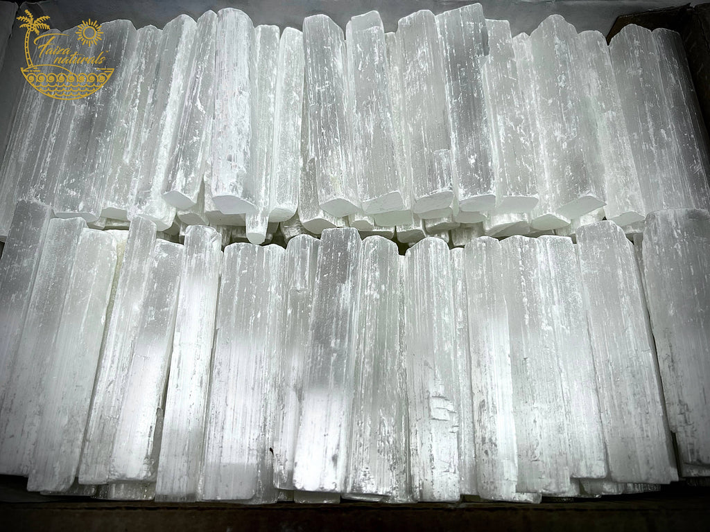 Selenite Crystal Wand (4 inch)  Imported from Morocco (1 piece)