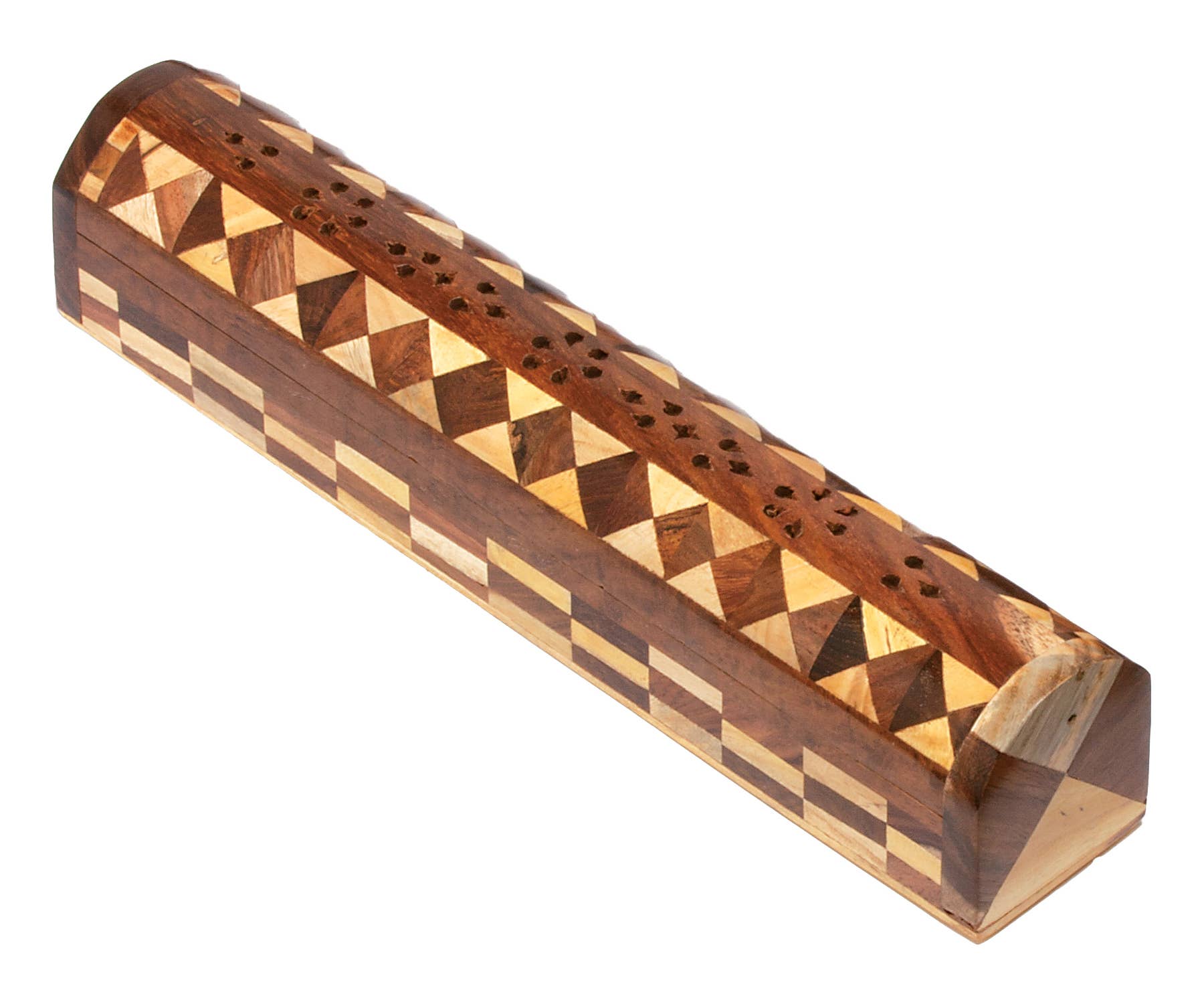 Wood Inlay Compartment Incense Holder