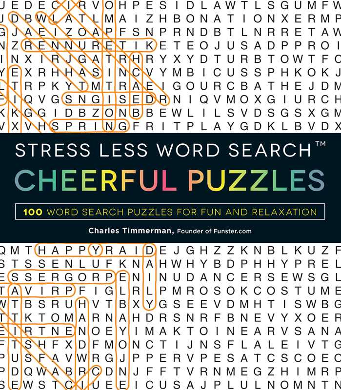Stress Less Word Search - Cheerful Puzzles by Charles Timmerman