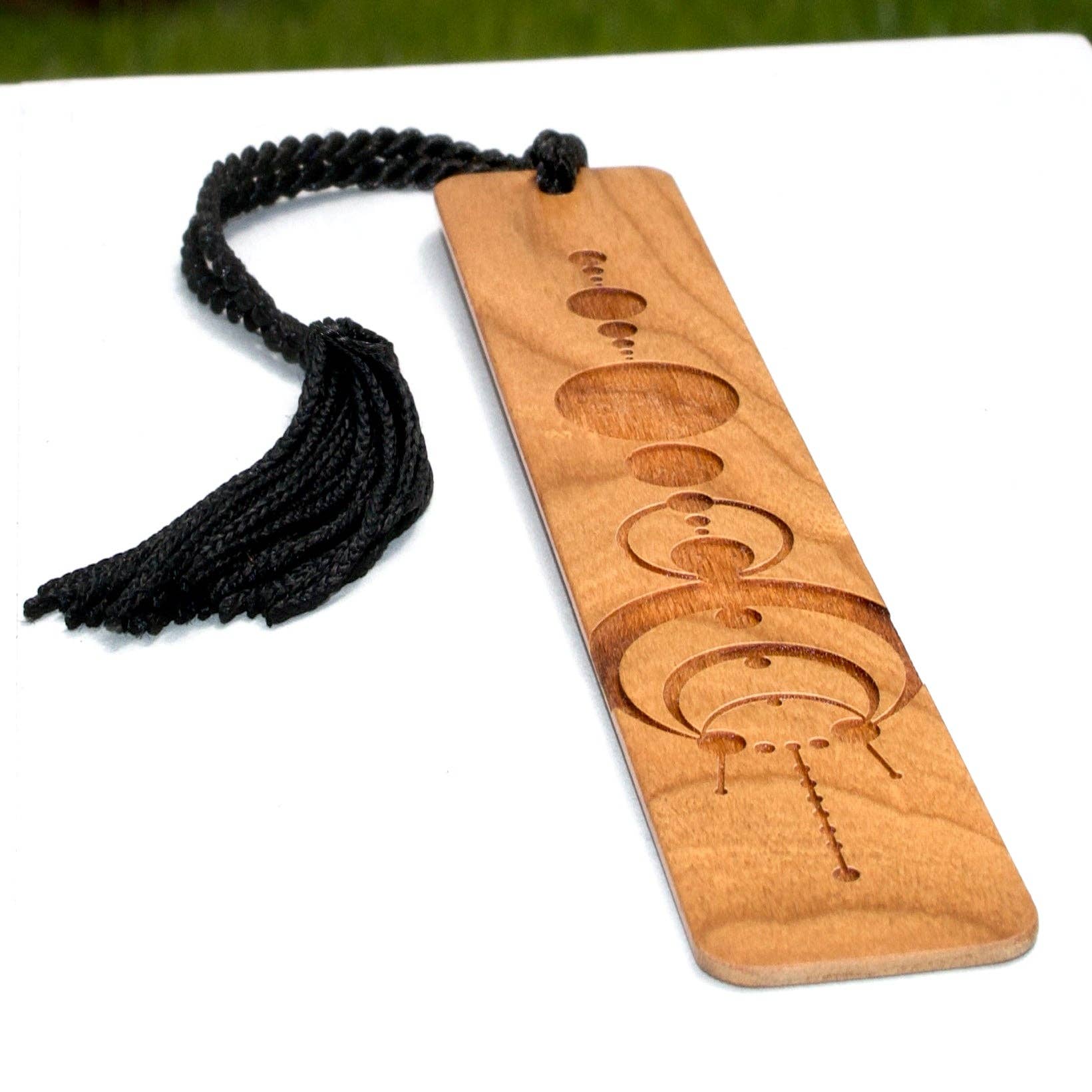 Crop Circles Engraved Handmade Wooden Bookmark