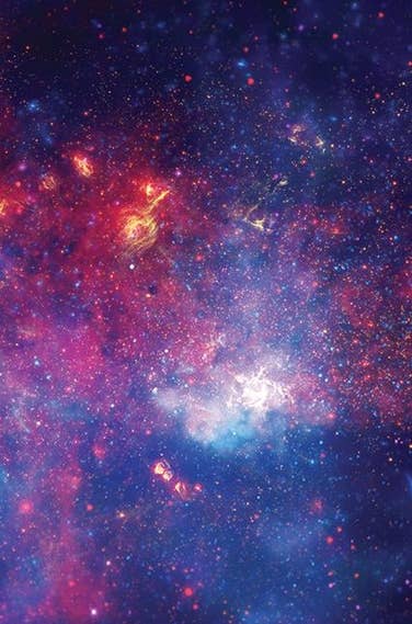 Colorful nebula with stars in space