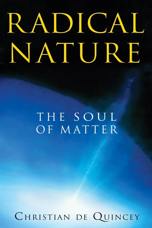 Book cover of 'Radical Nature: The Soul of Matter' with a blue abstract design on a black background.