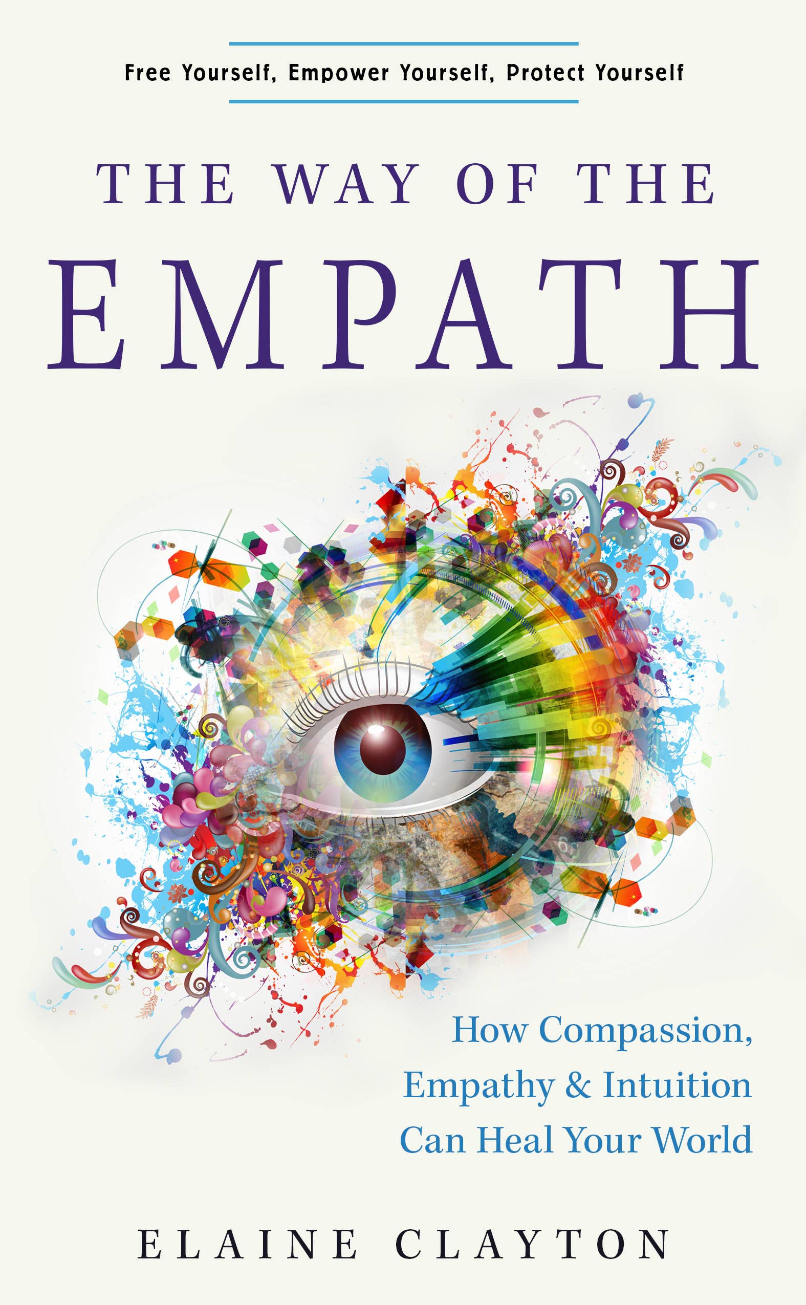 Book cover of 'The Way of the Empath' with colorful design and eye illustration.