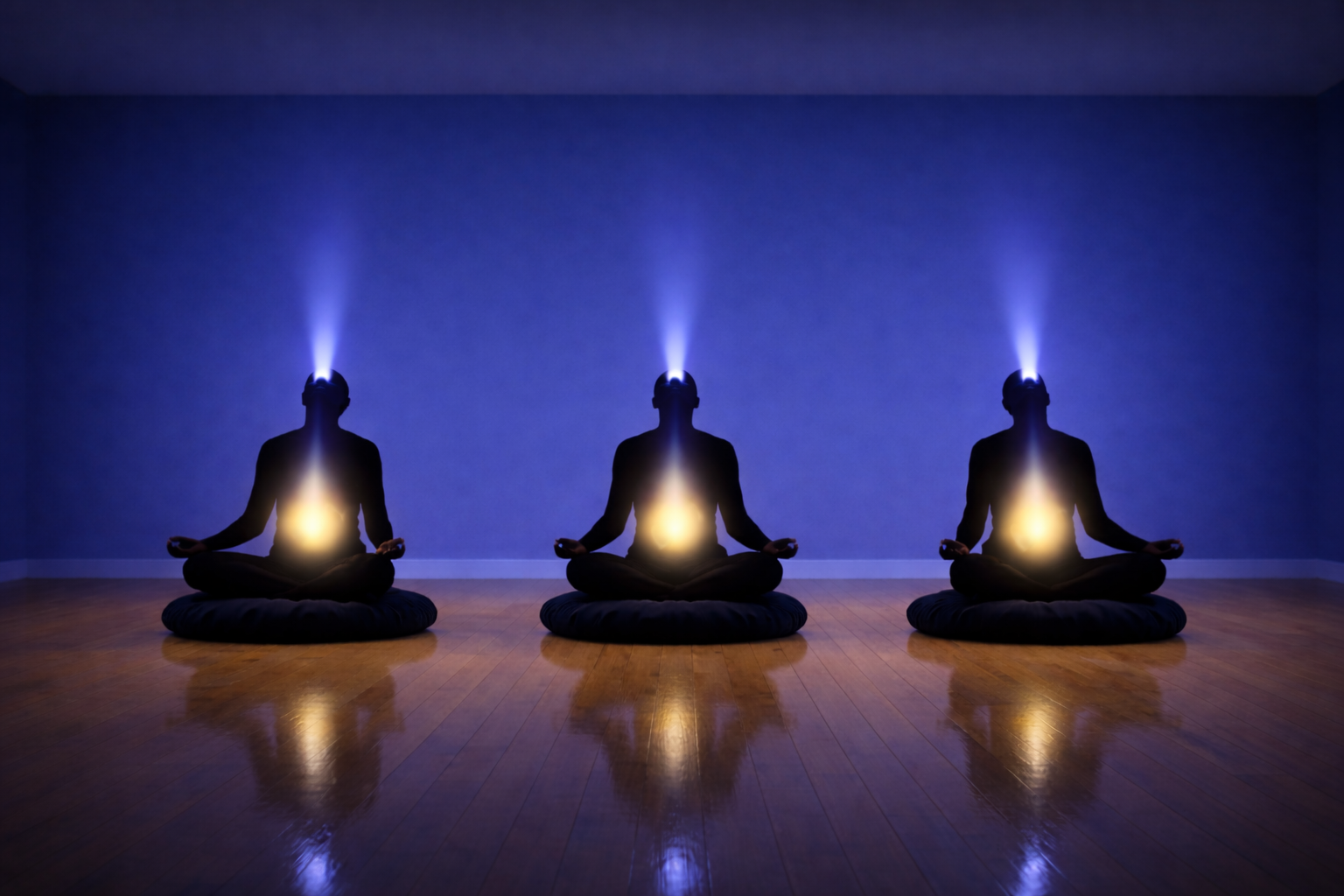 people gathered to meditate and practice vocalization of energetic resonance 